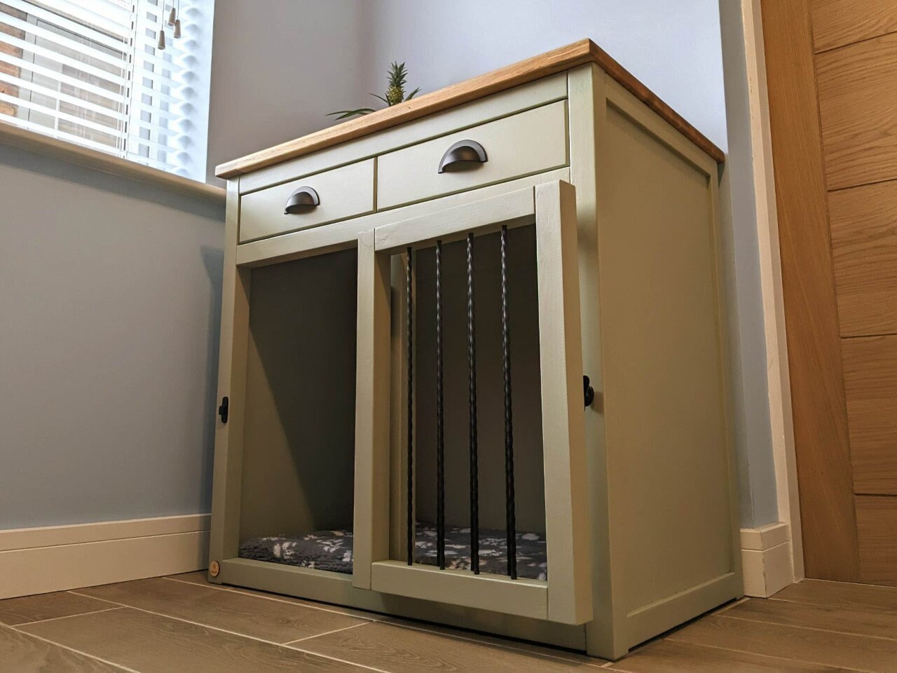 Small Bespoke Handmade Wooden Dog Crate Sideboard Furniture Etsy UK