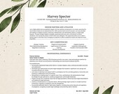 Legal Resume, Professional Resume, CV Template, Cover Letter Template, Reference Template, Digital Resume, PDF Document, Minimalist CV