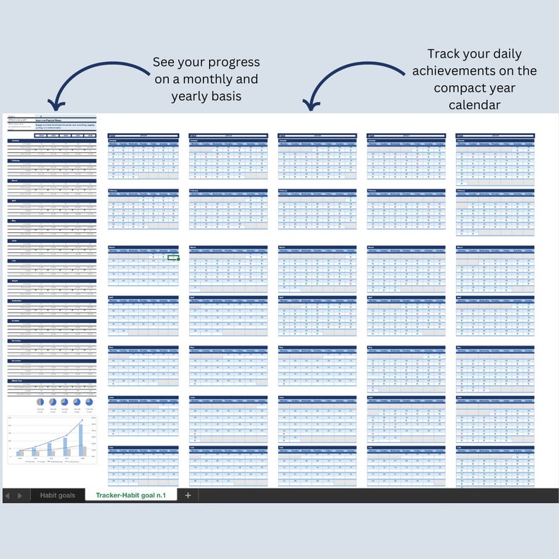 Goal Tracker in MS Excel - Etsy