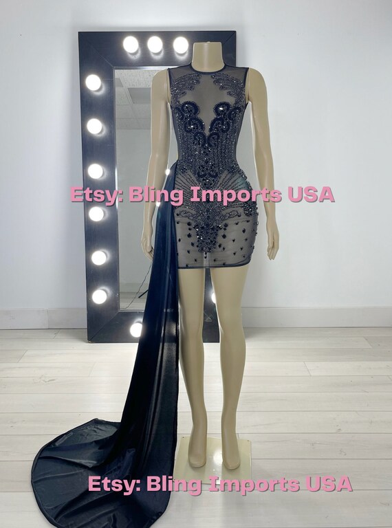 Black and bling dress discount