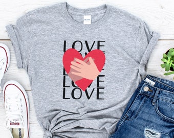 Love Sign Language Shirt, BSL Love Shirt, Sign Language Love Tshirt, British Sign Language Love Top, Gift for Sign Language Teacher,Sign Tee