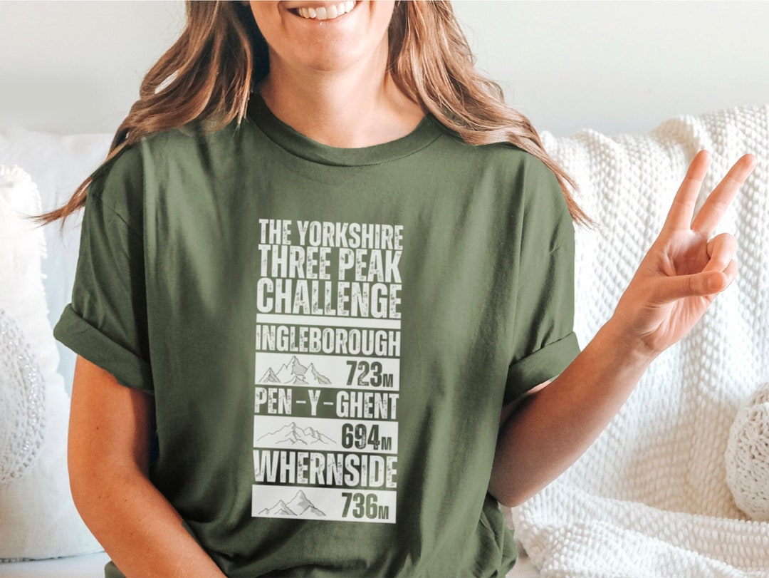 Yorkshire Three Peak Challenge Shirt Walking Shirt 3 Peaks Etsy