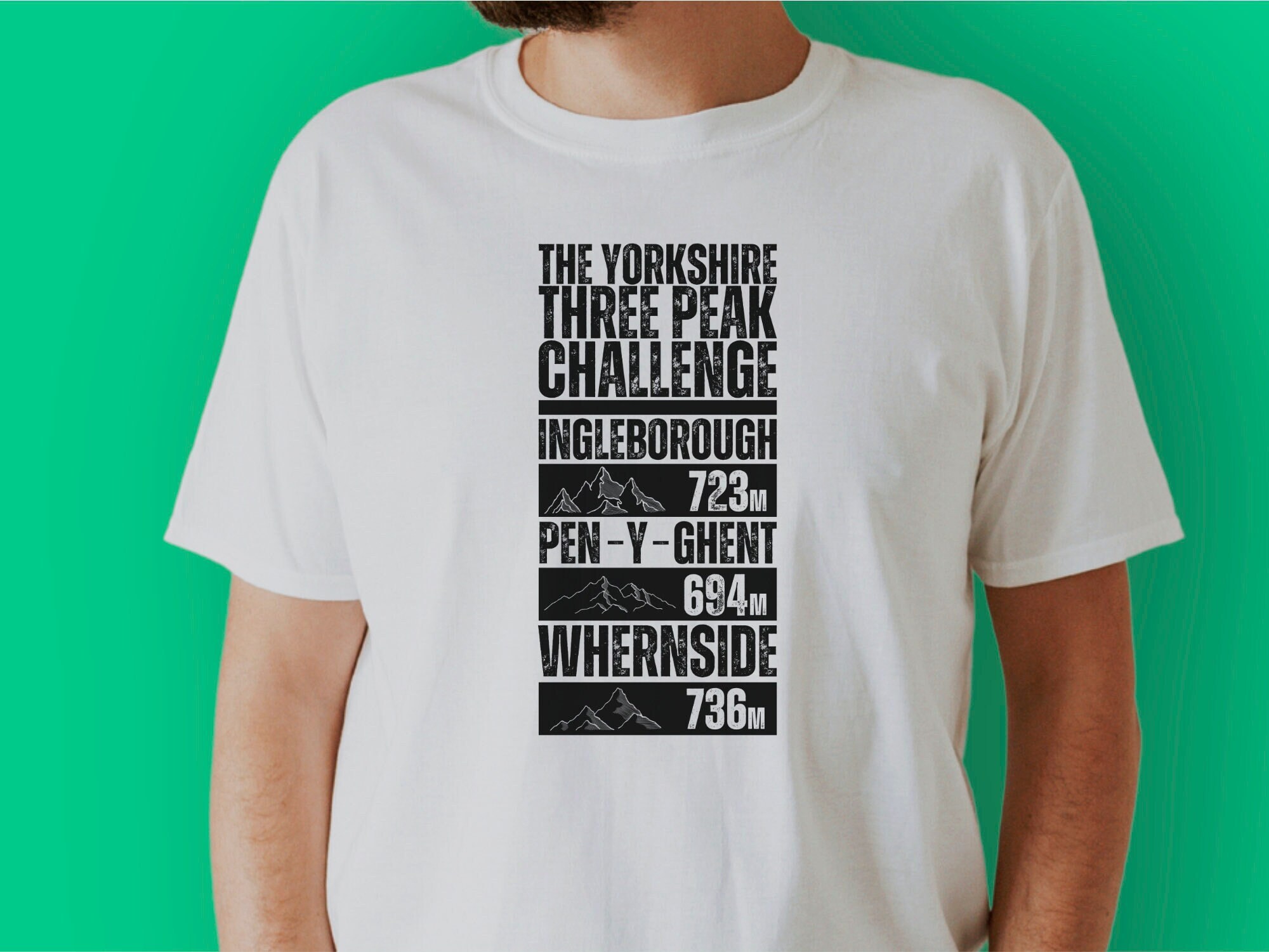 Yorkshire Three Peak Challenge Shirt Walking Shirt 3 Peaks Etsy