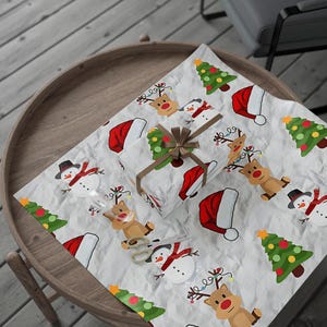 Christmas Wrapping Paper - Festive Holiday Gift Wrap, Xmas Presents Packaging, Winter Seasonal Decor, Santa Claus Theme, 10 Sheets Set