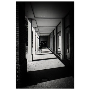 Street Kent UK Black and White - Poster in carta opaca di qualità museale