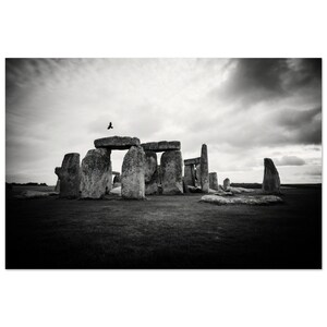 Stonehenge Black and White - Poster in carta opaca di qualità museale