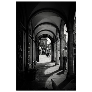 Street Kent UK Black and White - Poster in carta opaca di qualità museale