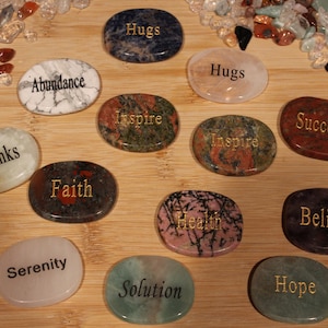 Worry Stones with Words of Affirmation