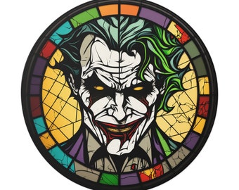 The Joker Stained Glass Style Vinyl Sticker