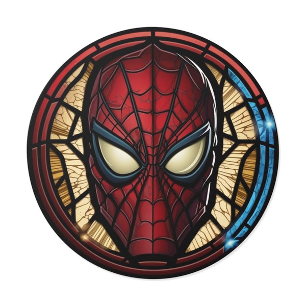 Spider-Man Stained Glass Style Vinyl Sticker