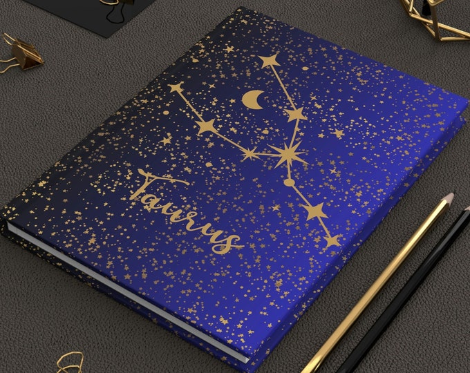 Taurus Constellation Astrology Zodiac Hardcover Journal Matte