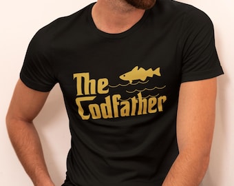 Funny Fishing Dad Joke T-Shirt, The Codfather Punny Tee, Fisherman Father's Day Gift, Dad Gift Shirt Unisex Soft Cotton