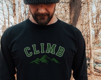 Mountain Rock Climbing Climb T-Shirt for Climber Ultra Cotton Long Sleeve Tee