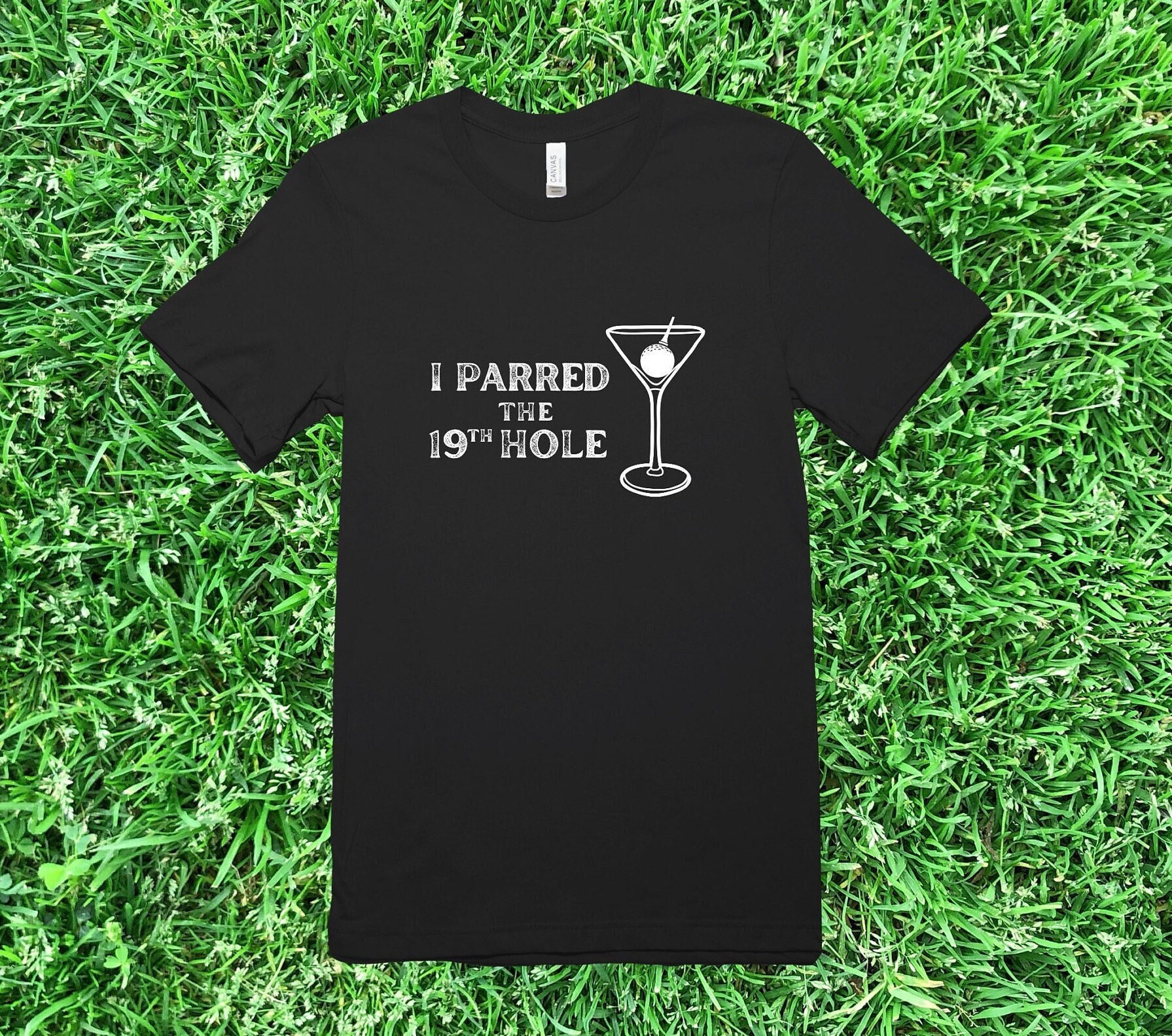 Funny Golf Golfing I Parred the 19th Hole T-Shirt Unisex Jersey Short Sleeve Tee