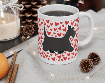 Scottish Terrier Liebe Scotty Hund Keramikbecher, 11 Unze