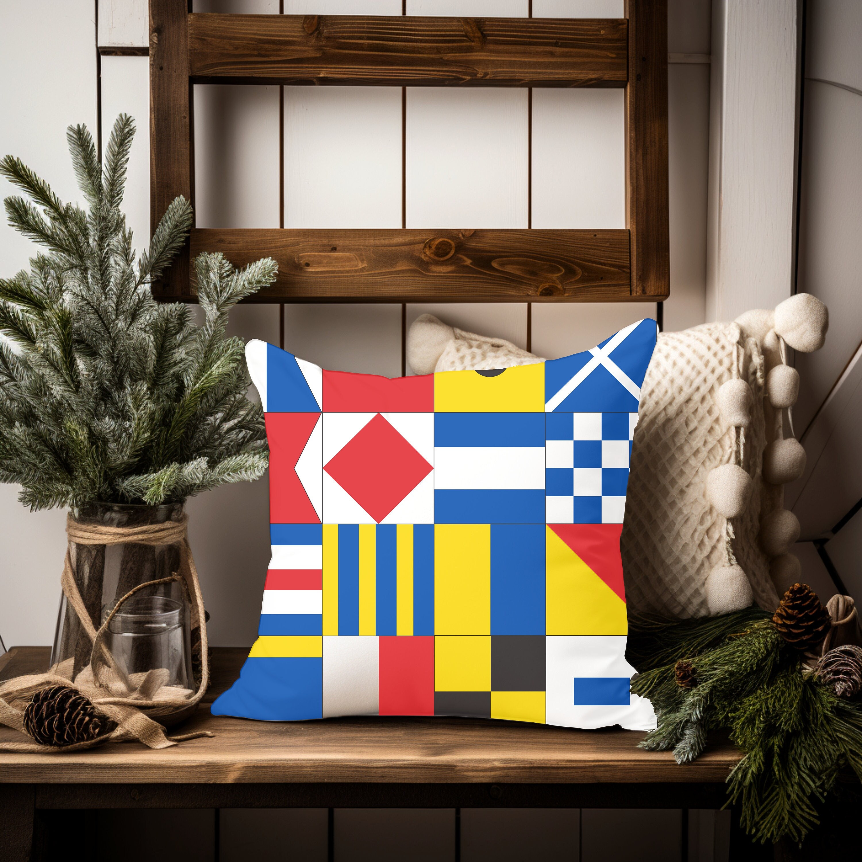 San Marino Flag Allover Print Rectangular Pillow