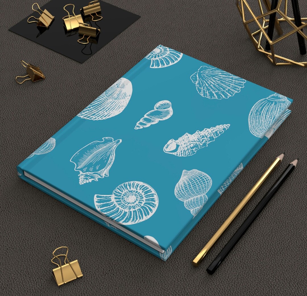 Journal Shell Case Seashells Hardcover Journal Lined Matte - Etsy