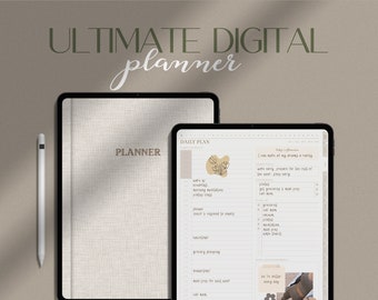 Planificador digital minimalista: sin fecha, compatible con GoodNotes (PDF)