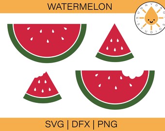 Watermelon Slice SVG Bundle: Summer Fruit Graphics (Digital Download)