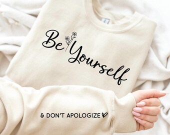 Boho Inspirational Quote SVG PNG: Be Yourself (Digital Download)