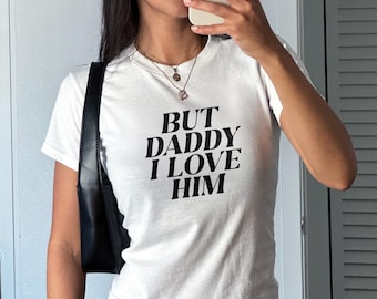 Camiseta de bebé "Pero papá, lo amo": Top corto con orgullo LGBT Y2K
