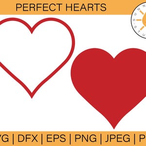 Perfect Heart SVG, Heart outlines svg, Solid Heart SVG, Love svg, Valentine Svg, Valentines SVG, Love Heart svg, Heart svg, valentines day