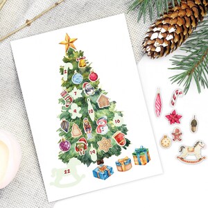 Weihnachtsbaum schmücken Adventkalender Kinder Montessori Shadow Matching Activity Christmas Worksheets Toddler Winter Activity
