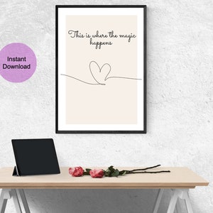 This is Where The Magic Happens Printable Art. 8x10 High Quality Resolution 300 DPI