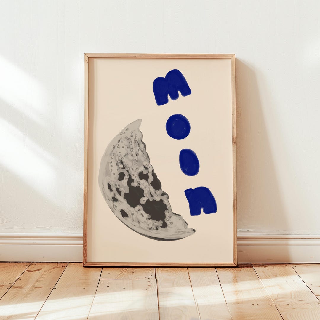 Moon Wall Art, Nursery Decor, Children Room Decor, Classroom Decor ...