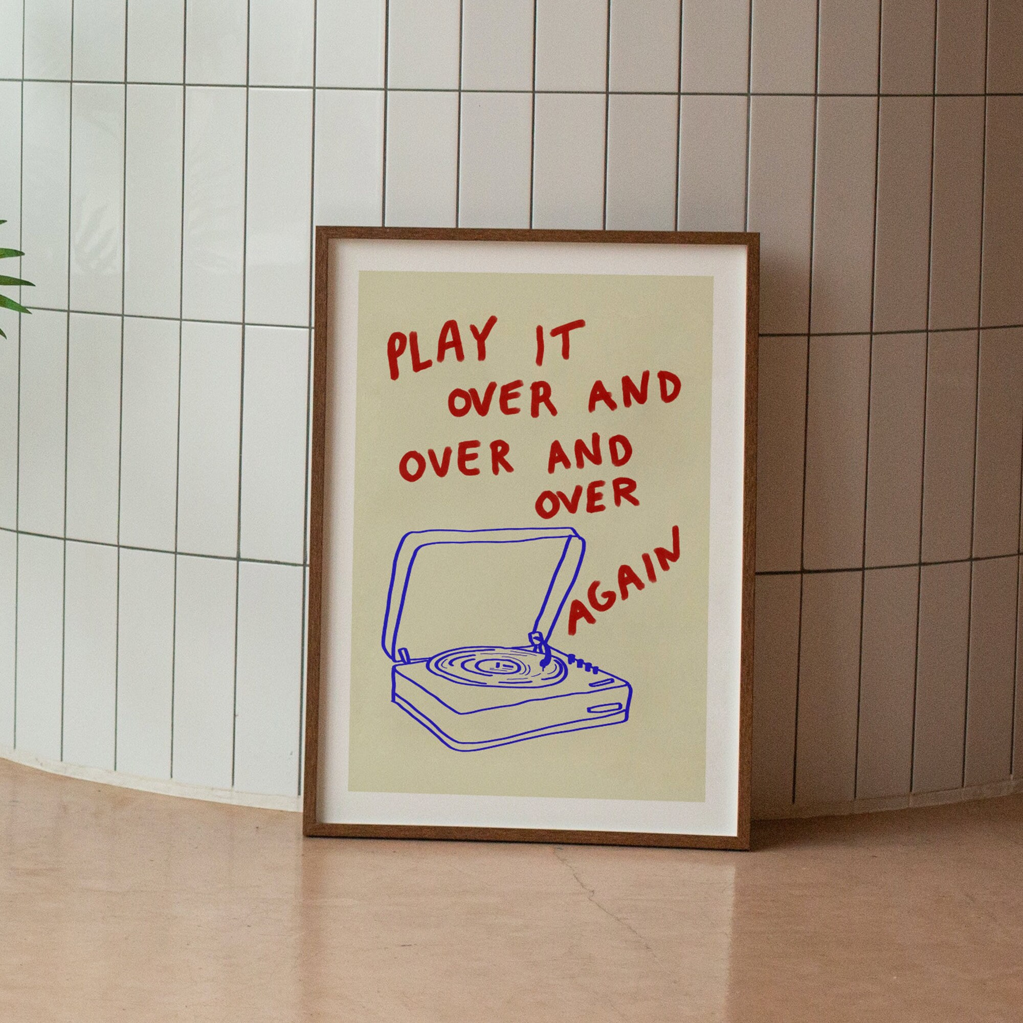 Record Player Poster, Music Lover Gift, Music Wall Art, Cool Poster ...