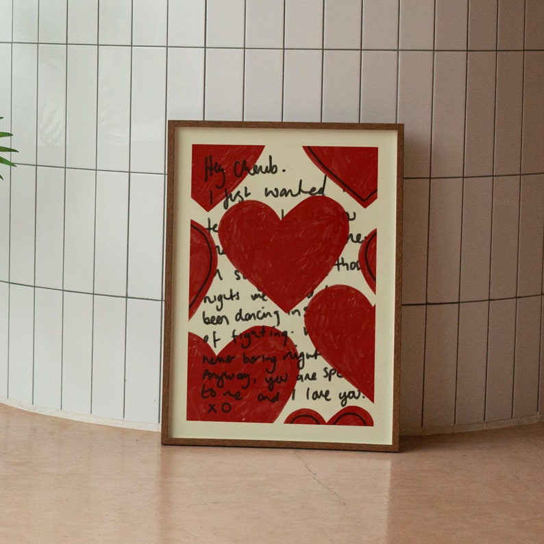 Väggkonst med kärleksbrev, kärlekscitat, poetiska tryck, typografitryck, lyxiga lägenhetsinredningsidéer, kärleksdikt, lägenhetsinredning UTSKRIVBAR bild 4