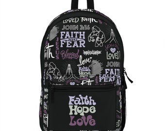 Christlicher Rucksack für christlichen Teppich für Schule Highschool Rucksack College-Rucksack christliches Geschenk für Mädchen Geburtstags-Marine-Rucksack