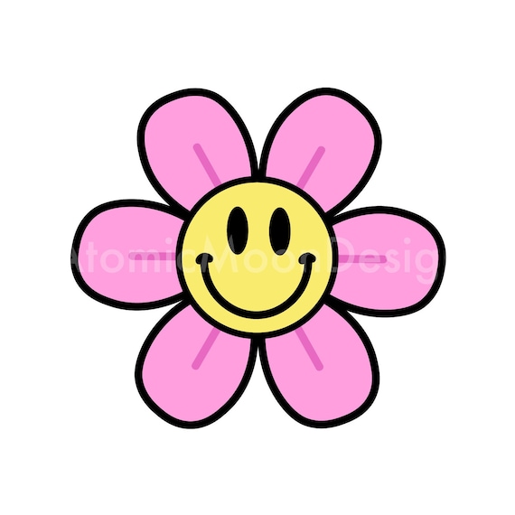 【7】 a-ya 様 ♡smile flower♡ Cute Smiley Face Flower | Retro | SVG PNG JPEG | - Etsy