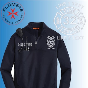 Custom Embroidered Fire Department Job Shirt: Cotton Poly Fleece