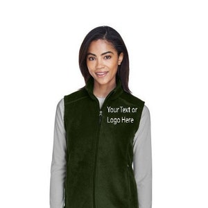 Core365 Ladies Journey Fleece Jacket,custom logo full zip,custom pullover,women&#39;s embroidered vest,entrepreneur gift,personalized logo