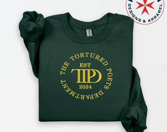 Embroidered Tortured Poets Album Sweatshirt: Custom Logo