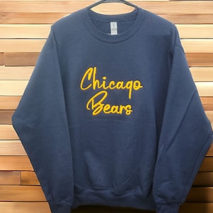 Custom Team Name Sweatshirt, Custom Puff Embroidered Mascot Sweatshirt,Puff Embroidered Team Name, Gift for Mom, School Spirit Sweatshirt