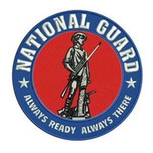 Embroidered US National Guard Logo on polo shirt embroidered national guard logo gift for service member gift for christmas custom polo