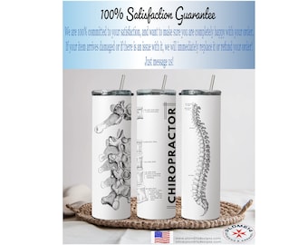 Kiropraktor Anatomi 590 ml tumbler med sugrör