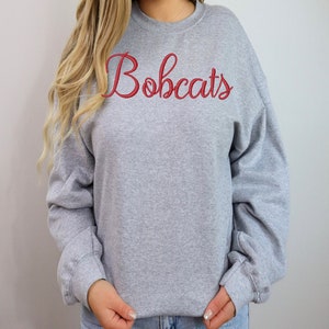 Embroidered Team Name Sweatshirt: Custom School Mascot Gift