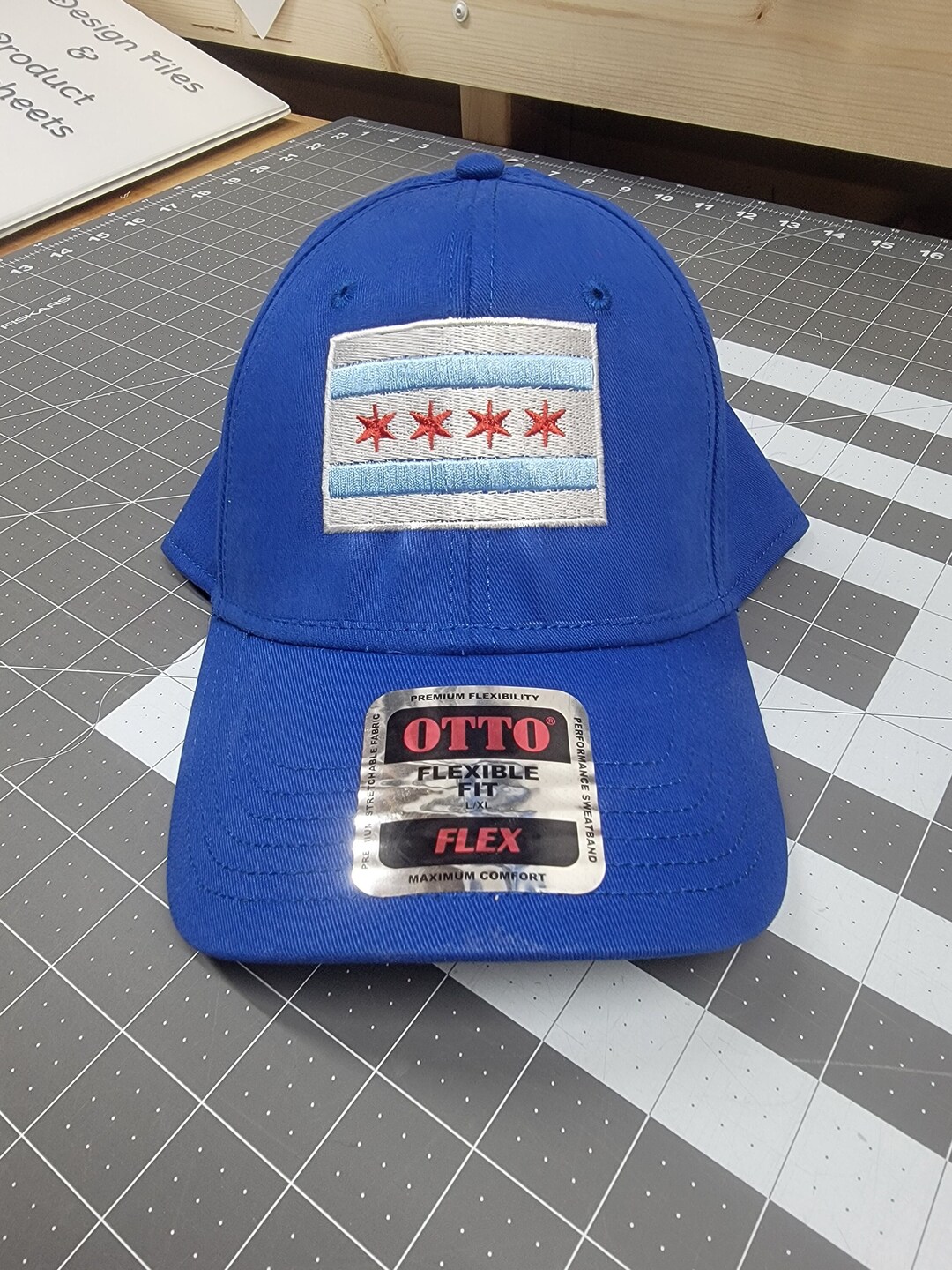 Chicago Flag Hat Custom Embroidered Chicago Flag Otto Flex Hat American