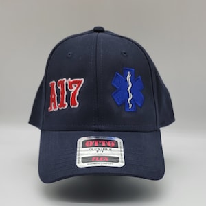 Free personalization 3D Amb number puffed numbers, embroidered hat,EMS Star of Life, custom hat, baseball cap