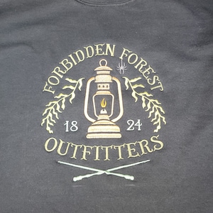 Forbidden Forest Outfitters Great gift for Him Wizarding outfitters Vintage Embroidered Sweatshirt or Hoodie Great Gift