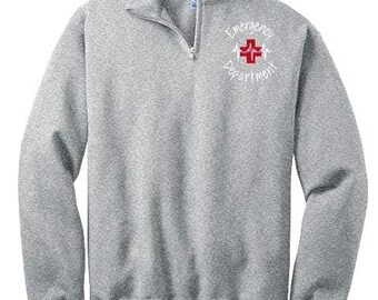 Personalized Nurse 1/4 Zip Pullover, Custom Embroidered Healthcare Sweatshirt