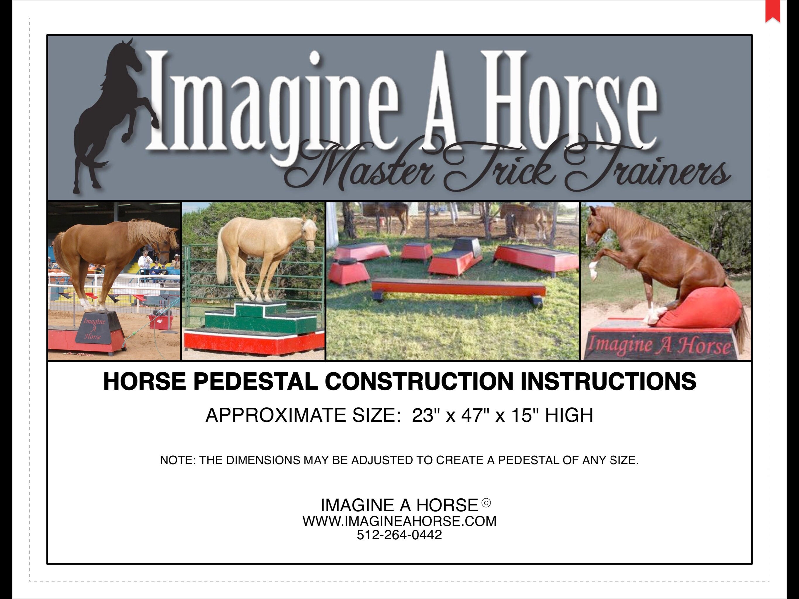 Horse Pedestal Construction Instructions Etsy