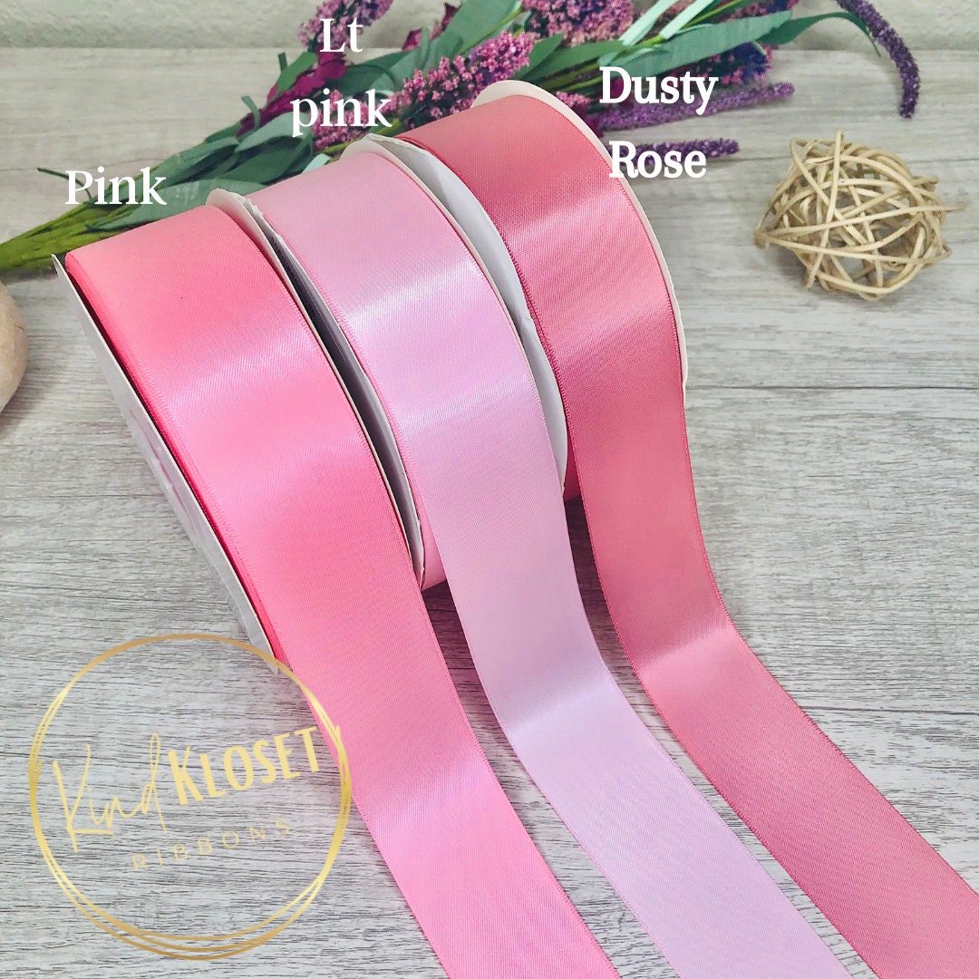 Pink Double Face Satin Ribbon, 1.5 Inch Satin Ribbon-choose Any Length ...