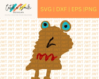 Silly Monster SVG Cut File for Cricut and Silhouette - Instant Download  Friendly Monster SVG Cut File for DIY Projects - Playful Monster