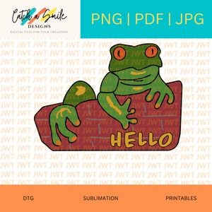 Laubfrosch PNG – Laubfrosch digitale Clipart – Cartoon Frosch druckbare – Frosch digitale Kunst