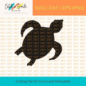 Sea Turtle Silhouette SVG for T-Shirts, Mugs, and More - Turtle SVG Cut File for Cricut and Silhouette - Turtle SVG Digital Download