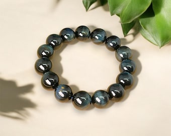 Tigerauge Blau / Falkenauge Armband | Einsicht & Ruhe | Einzigartiges schützendes Geschenk